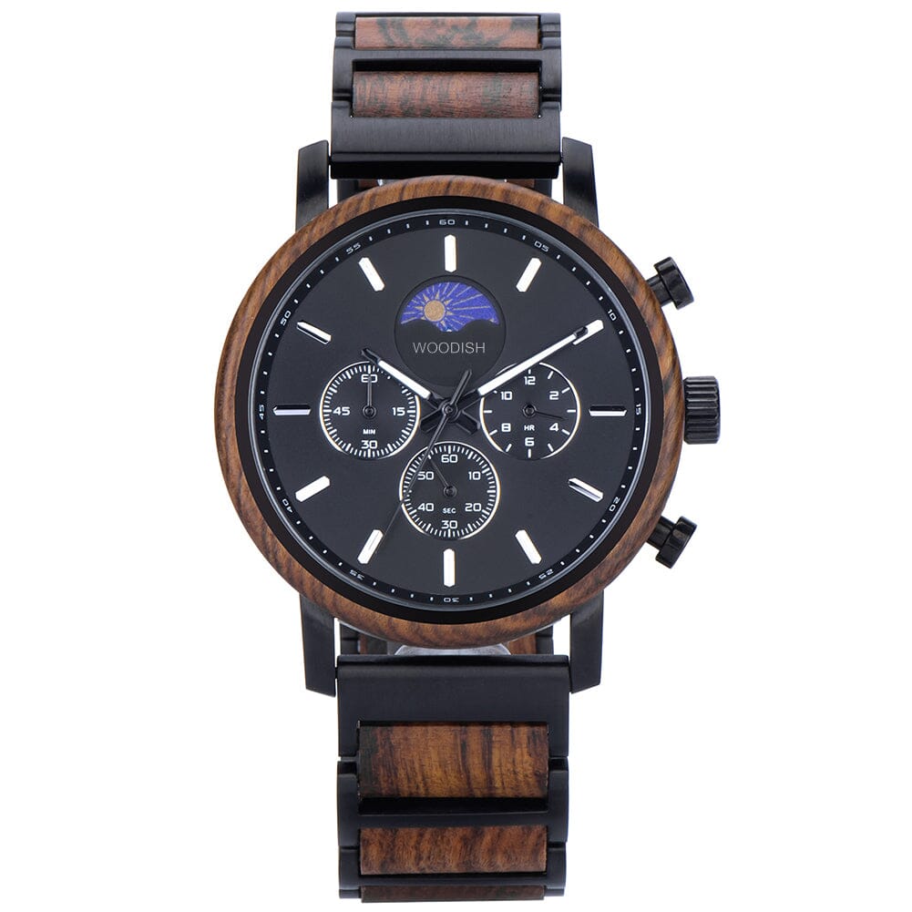 Finished Tigerwood and Stainless Steel Watch for Men GT121-1 Men's watch Bobo Bird 