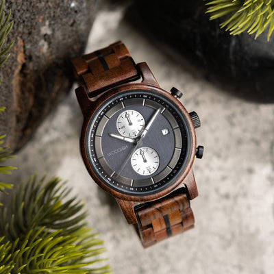 Gents Tigerwood Chronographic Wooden Watch GT125-1 Men's watch Bobo Bird 