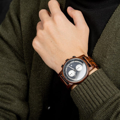 Gents Tigerwood Chronographic Wooden Watch GT125-1 Men's watch Bobo Bird 