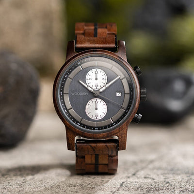 Gents Tigerwood Chronographic Wooden Watch GT125-1 Men's watch Bobo Bird 