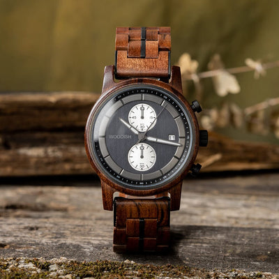 Gents Tigerwood Chronographic Wooden Watch GT125-1 Men's watch Bobo Bird 