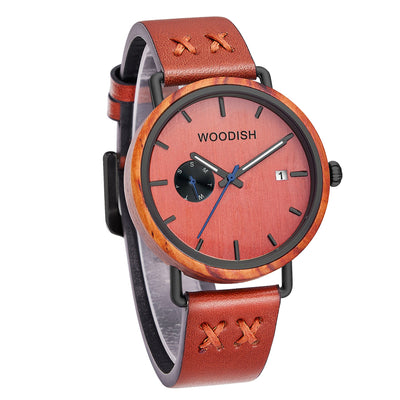 Genuine Leather Wooden Sandalwood Watch for Men T01-2 Men's watch Free Man 
