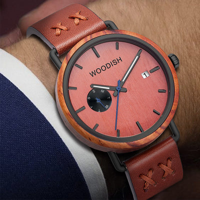Genuine Leather Wooden Sandalwood Watch for Men T01-2 Men's watch Free Man 