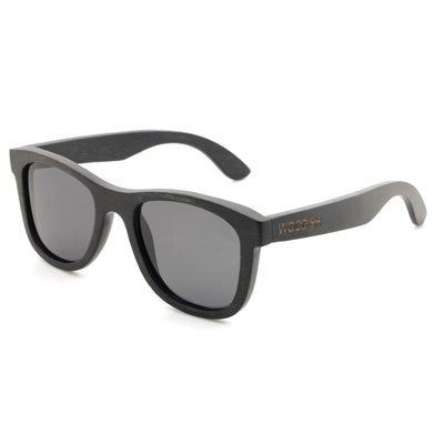 Gray Lens Polarized Black Bamboo Sunglasses 3140-9 Unisex Sunglasses Retsing Eyewear 