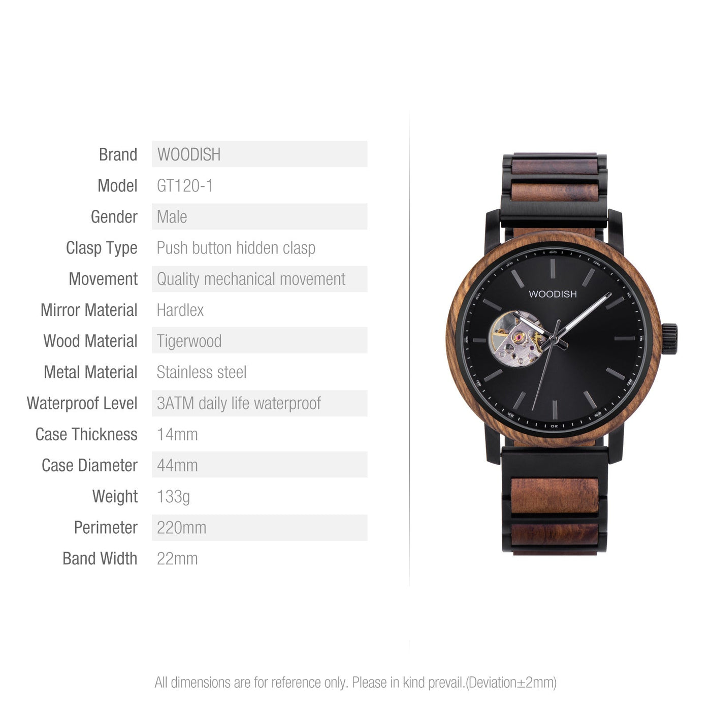 GT120-1 Men's watch Bobo Bird 