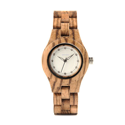 LADIES ZEBRAWOOD QUARTZ WOODEN WATCH - O29 Women's watch Bobo Bird 