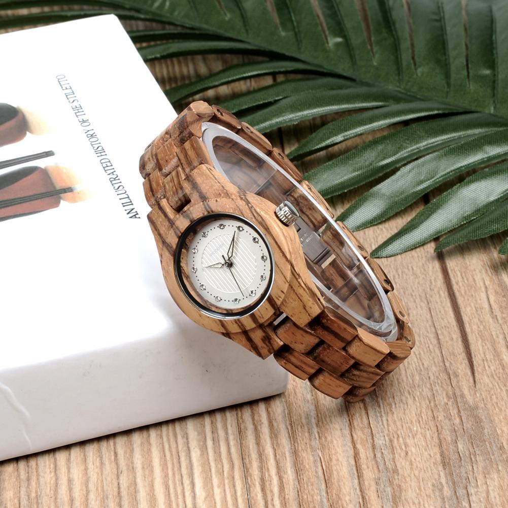 LADIES ZEBRAWOOD QUARTZ WOODEN WATCH - O29 Women's watch Bobo Bird 