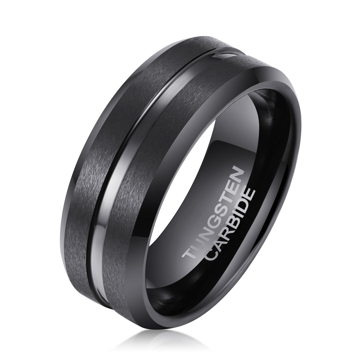 Matt Black Men's Tungsten Ring Men's Ring Ouyuan Jewelry 