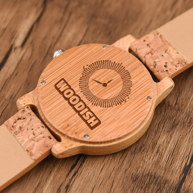 Men's Bamboo Cork Watch A05-1 Men's watch Free Man 