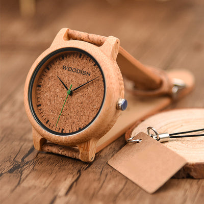 Men's Bamboo Cork Watch A05-1 Men's watch Free Man 