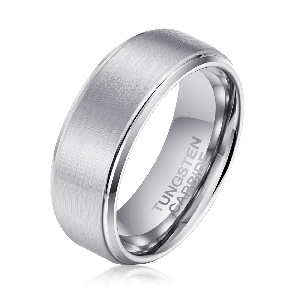 Men's Brushed Silver Tungsten Ring Men's Ring Ouyuan Jewelry 