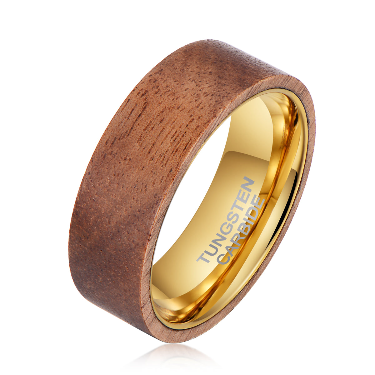 Men's Ebony Wood Gold Tungsten Ring Men's Ring Ouyuan Jewelry 