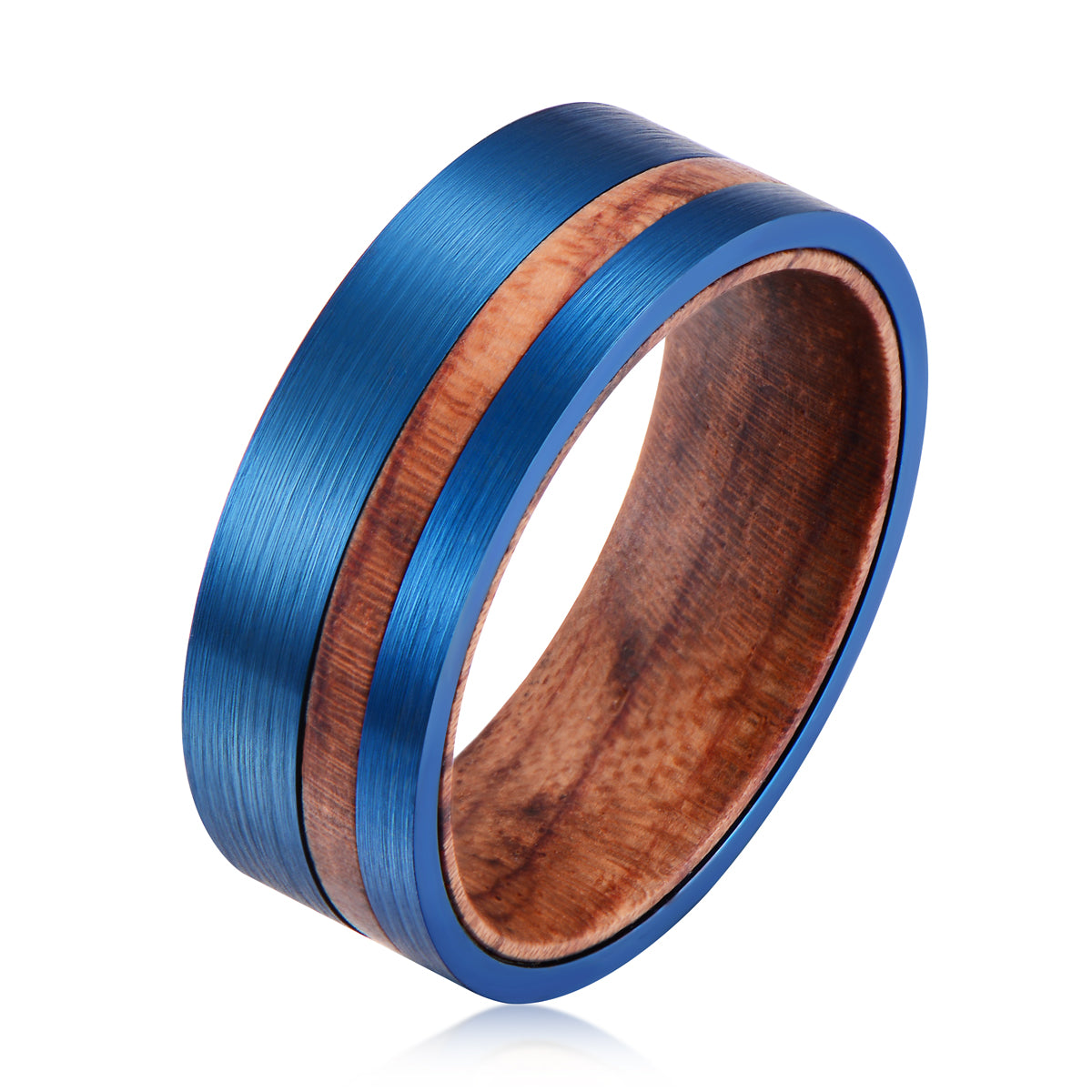 Men's Rosewood Blue Tungsten Ring Men's Ring Ouyuan Jewelry 