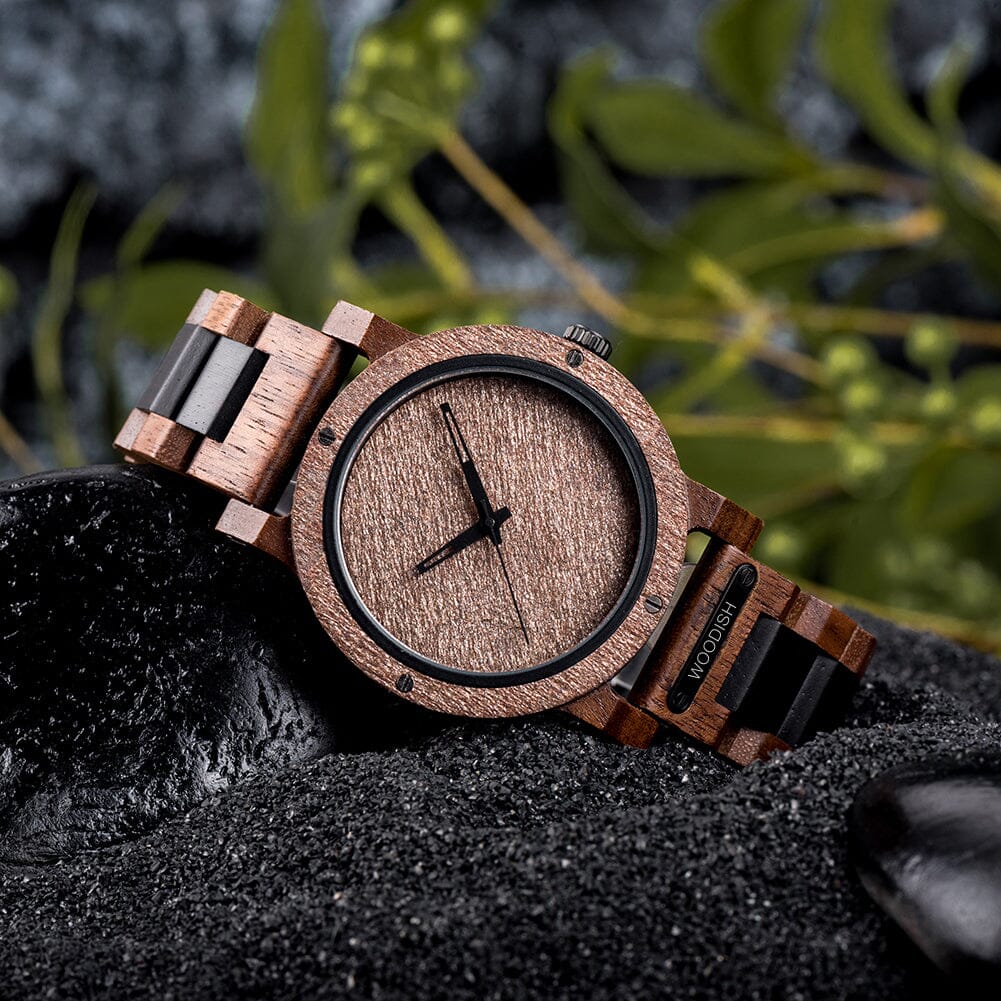 Men's Walnut and Olive Wooden Watch GT089-6 Men's watch Bobo Bird 