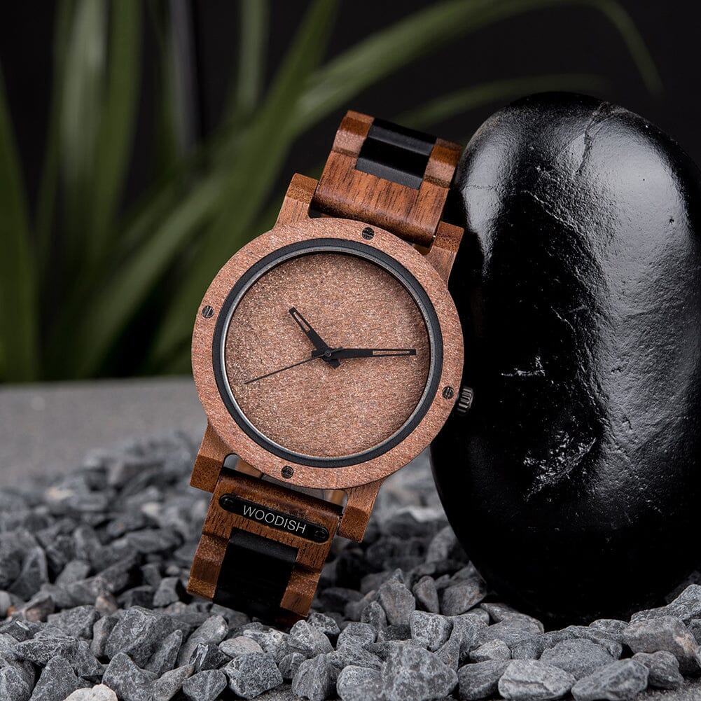 Men's Walnut and Olive Wooden Watch GT089-6 Men's watch Bobo Bird 