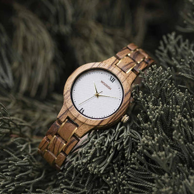 Natural Women's Zebrawood Wooden Watch - GT055-2 Women's watch Bobo Bird 