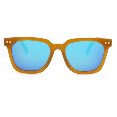 Polarized Walnut Blue Lens Sunglasses S2116 Unisex Sunglasses Retsing Eyewear 