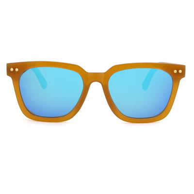 Polarized Walnut Blue Lens Sunglasses S2116 Unisex Sunglasses Retsing Eyewear 