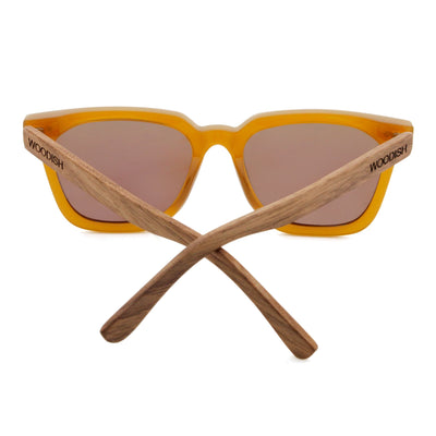 Polarized Walnut Blue Lens Sunglasses S2116 Unisex Sunglasses Retsing Eyewear 