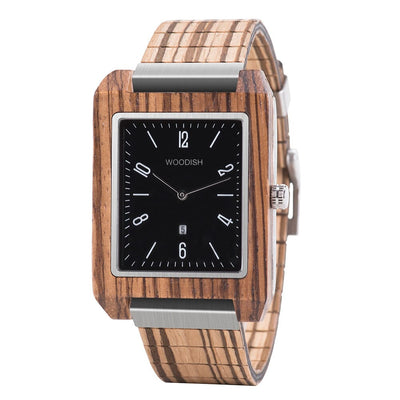 Rectangular Metal and Wooden Watch for Men GT029-1 Men's watch Bobo Bird 