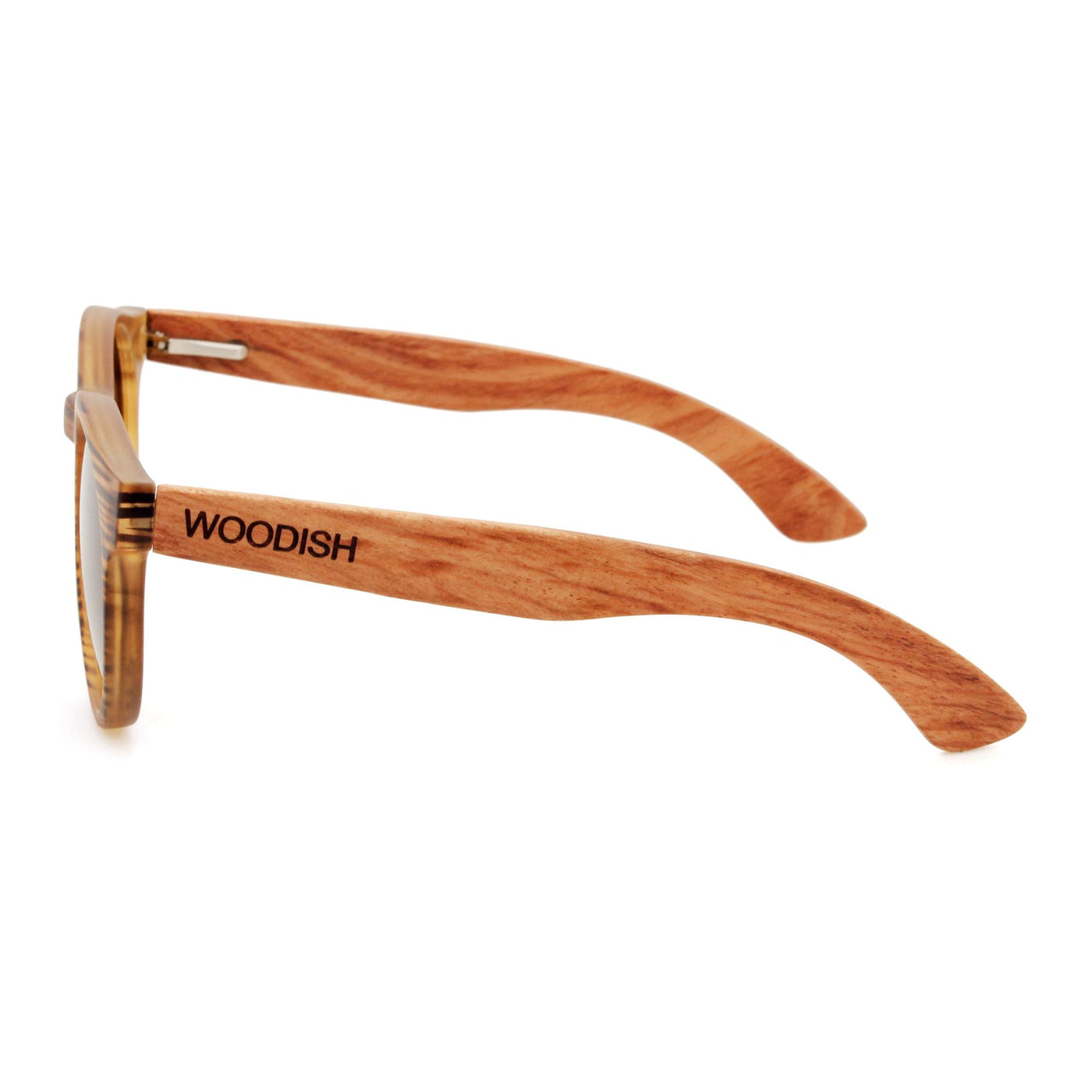 Round Brown Lens Polarized Bubinga Wood Sunglasses S910 Unisex Sunglasses Retsing Eyewear 