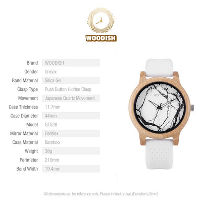 Silicone Bamboo Wooden Watch - GT028-1 Women's watch Bobo Bird 
