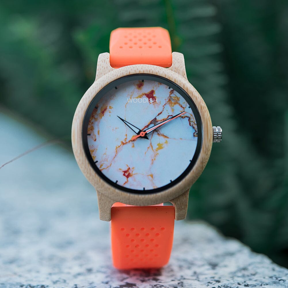 Silicone Bamboo Wooden Watch - GT028-1 Women's watch Bobo Bird 