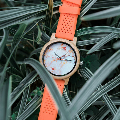 Silicone Bamboo Wooden Watch - GT028-1 Women's watch Bobo Bird 