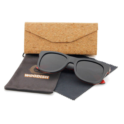 Skateboard Wood Gray Lens Polarized Sunglasses 3210-1 Unisex Sunglasses Retsing Eyewear 