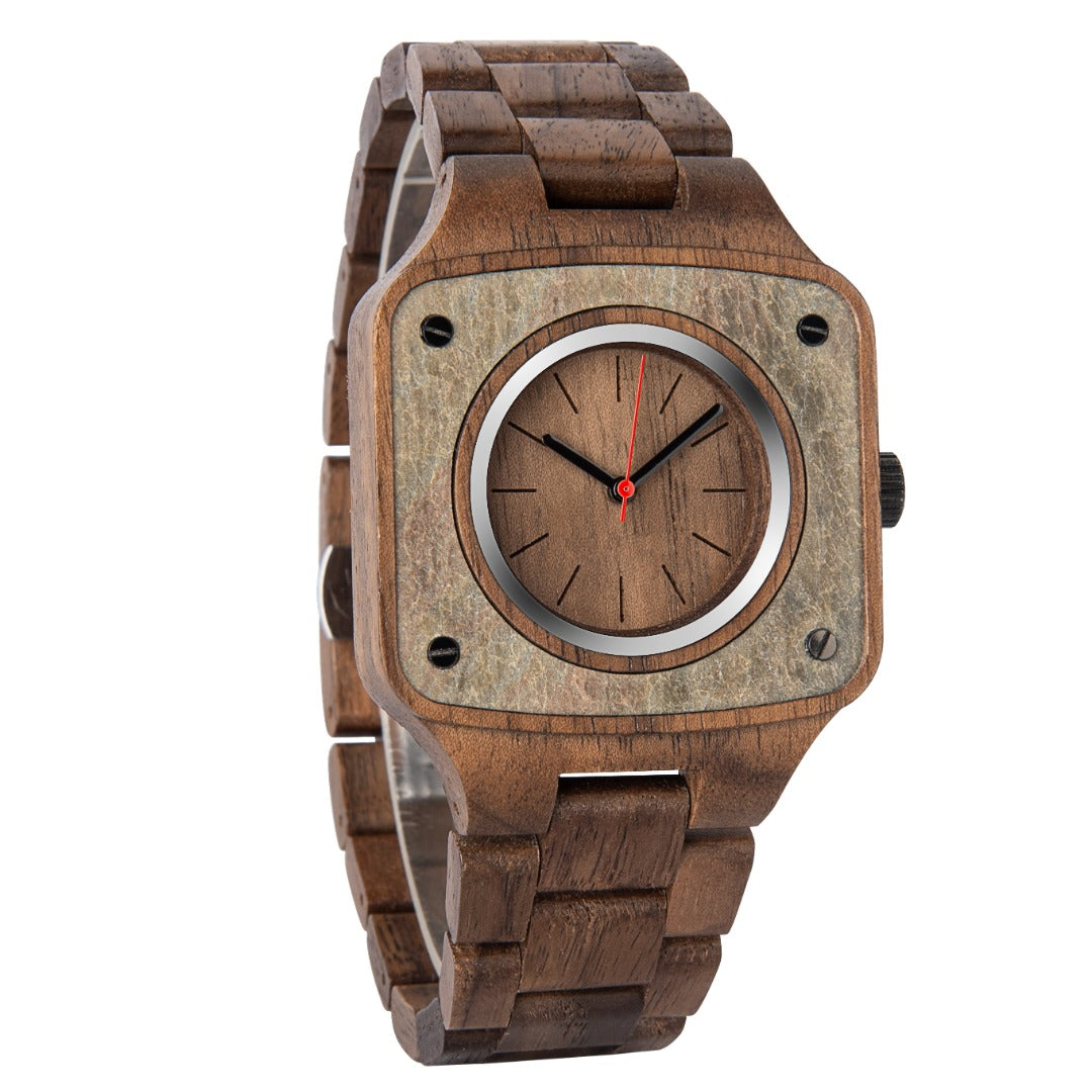 Square Dial Walnut Watch for Men GT112-1 Men's watch Bobo Bird 