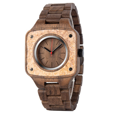 Square Dial Walnut Watch for Men GT112-2 Men's watch Bobo Bird 