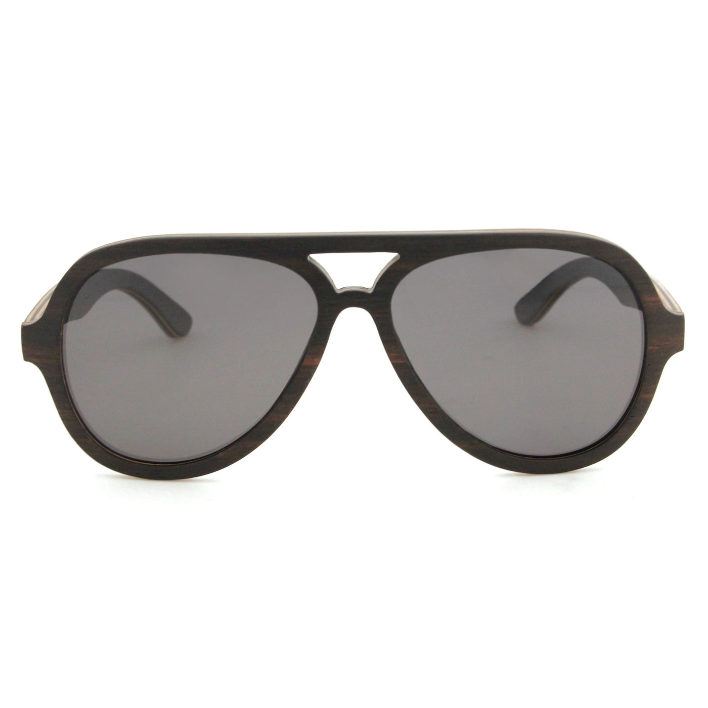 Stylish Layered Ebony Polarized Wooden Sunglasses 5630-2 Unisex Sunglasses Retsing Eyewear 