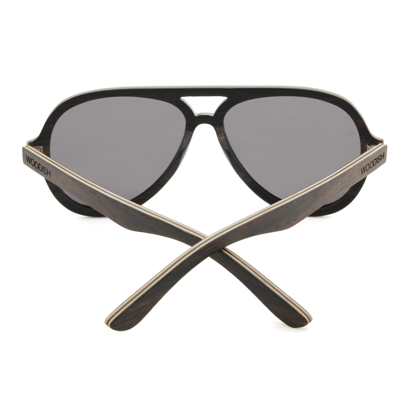 Stylish Layered Ebony Polarized Wooden Sunglasses 5630-2 Unisex Sunglasses Retsing Eyewear 