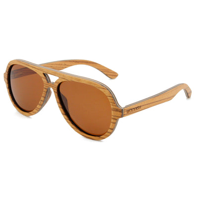 Stylish Layered Zebrawood Polarized Sunglasses 5630-3 Unisex Sunglasses Retsing Eyewear 