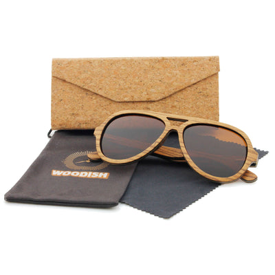 Stylish Layered Zebrawood Polarized Sunglasses 5630-3 Unisex Sunglasses Retsing Eyewear 