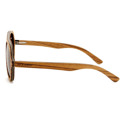 Stylish Layered Zebrawood Polarized Sunglasses 5630-3 Unisex Sunglasses Retsing Eyewear 
