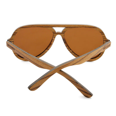 Stylish Layered Zebrawood Polarized Sunglasses 5630-3 Unisex Sunglasses Retsing Eyewear 