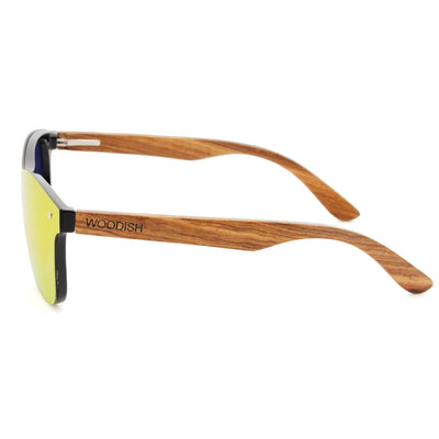 Stylish Red Lens Polarized Zebrawood Sunglasses P103-2 Unisex Sunglasses Retsing Eyewear 