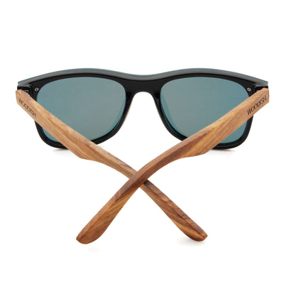 Stylish Red Lens Polarized Zebrawood Sunglasses P103-2 Unisex Sunglasses Retsing Eyewear 