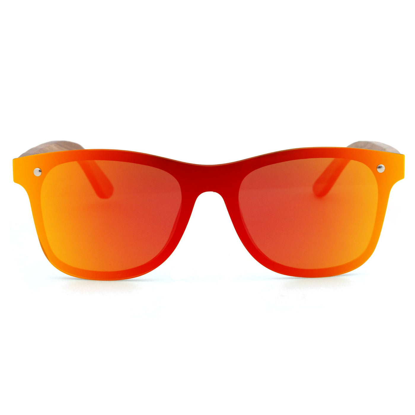 Stylish Red Lens Polarized Zebrawood Sunglasses P103-2 Unisex Sunglasses Retsing Eyewear 