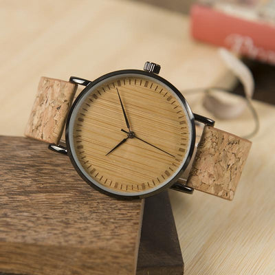 TOP QUALITY ROUND WATCH WITH BAMBOO FACE- WE19 Unisex watches Bobo Bird 