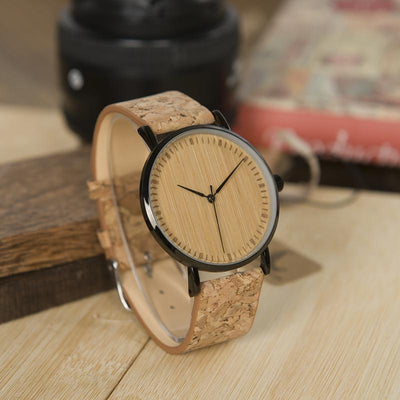 TOP QUALITY ROUND WATCH WITH BAMBOO FACE- WE19 Unisex watches Bobo Bird 