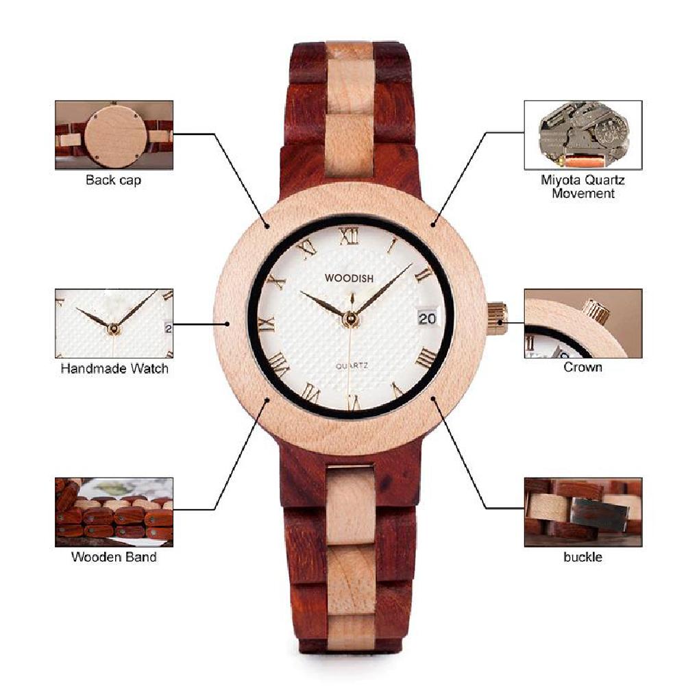 Two-Tone Wooden Women’s Watch M19 Women's watch Bobo Bird 