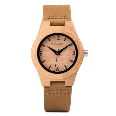 Women's Round Bamboo Watch B13 Women's watch Free Man 