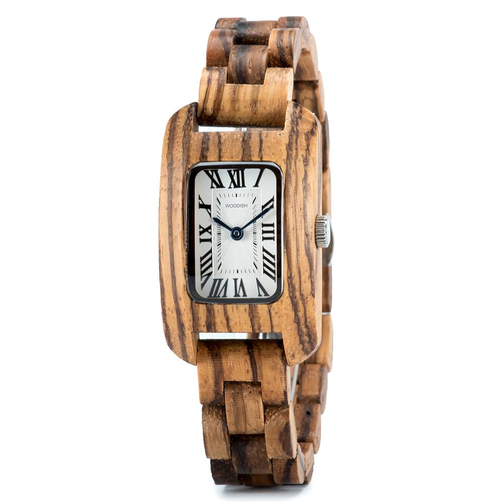 WOMEN'S TANK ZEBRAWOOD WOODEN WATCH - T020-2 Bobo Bird 