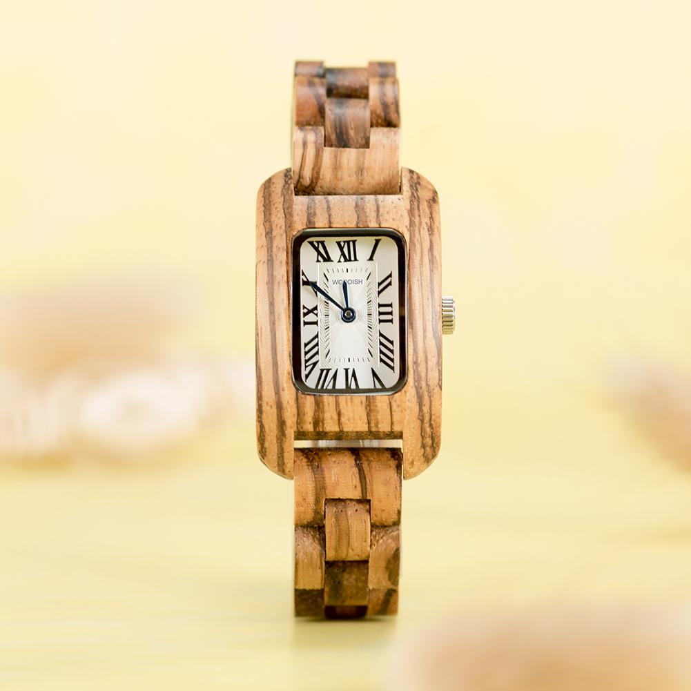 WOMEN'S TANK ZEBRAWOOD WOODEN WATCH - T020-2 Bobo Bird 