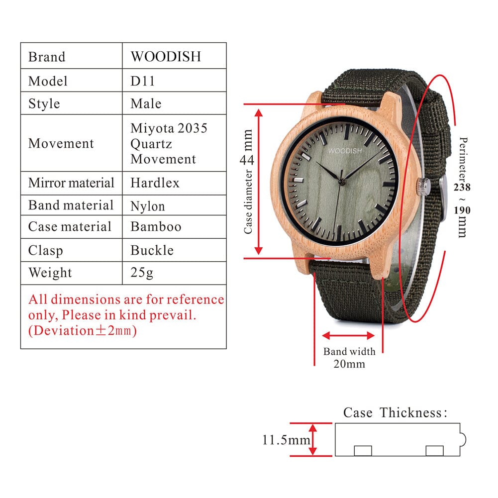 Wooden Bamboo Watch GD011-AB Unisex watches Bobo Bird 